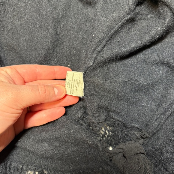 Free people angora blend boho tie‑front bolero cardigan w/ crochet trim – size m - Picture 4 of 5